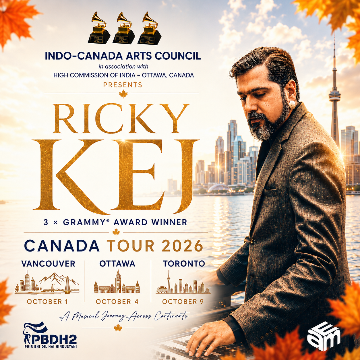 Ricky Kej Canada Tour 2026 Poster